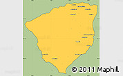 Savanna Style Simple Map of Ampanihy, cropped outside