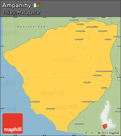 Savanna Style Simple Map of Ampanihy