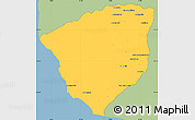 Savanna Style Simple Map of Ampanihy, single color outside