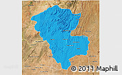 Political 3D Map of Benenitra, satellite outside