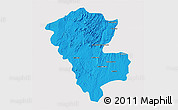 Political 3D Map of Benenitra, single color outside