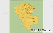 Savanna Style 3D Map of Benenitra, single color outside