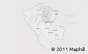 Silver Style 3D Map of Benenitra, single color outside