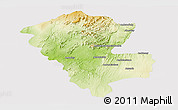 Physical Panoramic Map of Benenitra, cropped outside