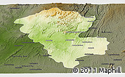 Physical Panoramic Map of Benenitra, darken