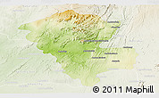 Physical Panoramic Map of Benenitra, lighten