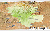 Physical Panoramic Map of Benenitra, satellite outside