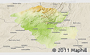 Physical Panoramic Map of Benenitra, shaded relief outside