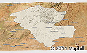 Shaded Relief Panoramic Map of Benenitra, satellite outside