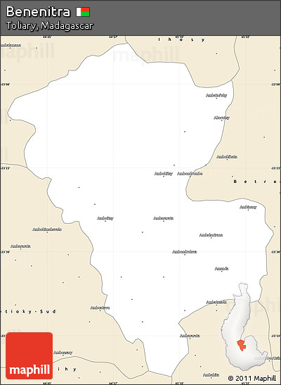 Classic Style Simple Map of Benenitra
