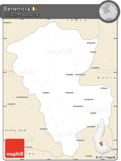 Classic Style Simple Map of Benenitra