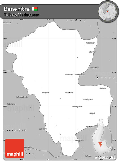 Gray Simple Map of Benenitra