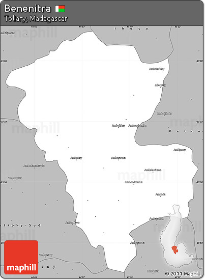 Gray Simple Map of Benenitra