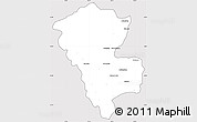 Silver Style Simple Map of Benenitra, cropped outside