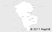 Silver Style Simple Map of Benenitra, single color outside