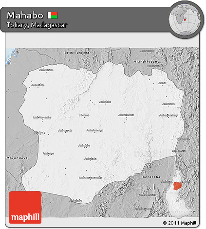 Gray 3D Map of Mahabo