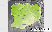 Physical 3D Map of Mahabo, darken, desaturated
