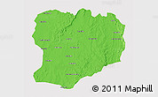 Political 3D Map of Mahabo, cropped outside