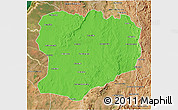 Political 3D Map of Mahabo, satellite outside