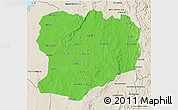Political 3D Map of Mahabo, shaded relief outside