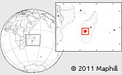Blank Location Map of Mahabo, within the entire country