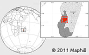 Blank Location Map of Mahabo, highlighted country, highlighted parent region
