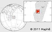Blank Location Map of Mahabo, highlighted country