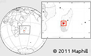 Blank Location Map of Mahabo, highlighted parent region, within the entire country