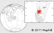 Blank Location Map of Mahabo, highlighted parent region