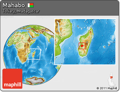 Physical Location Map of Mahabo, within the entire country