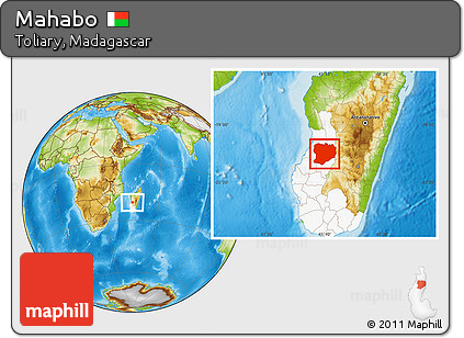Physical Location Map of Mahabo, highlighted parent region