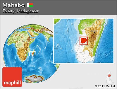 Physical Location Map of Mahabo, highlighted parent region