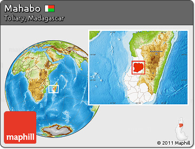 Physical Location Map of Mahabo, highlighted parent region