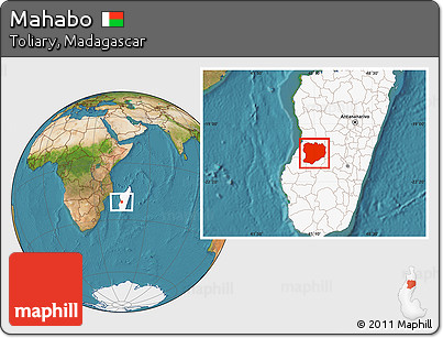 Satellite Location Map of Mahabo, highlighted country