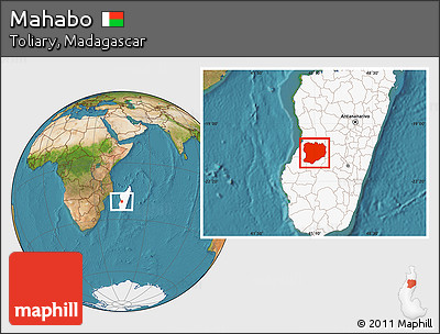 Satellite Location Map of Mahabo, highlighted country