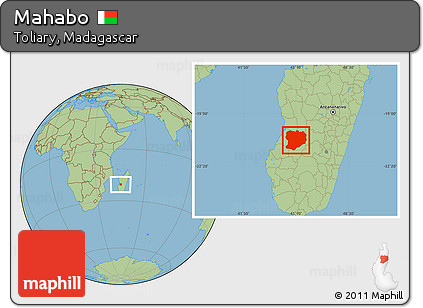 Savanna Style Location Map of Mahabo