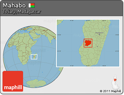 Savanna Style Location Map of Mahabo