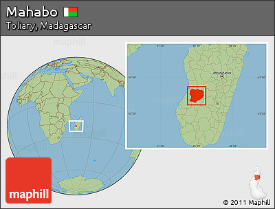 Savanna Style Location Map of Mahabo
