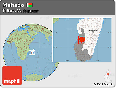 Savanna Style Location Map of Mahabo, highlighted country, highlighted parent region