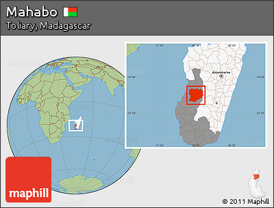 Savanna Style Location Map of Mahabo, highlighted country, highlighted parent region
