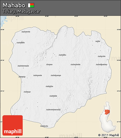 Classic Style Map of Mahabo, single color outside