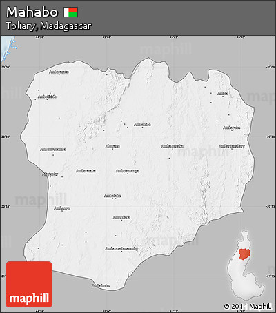 Gray Map of Mahabo, single color outside
