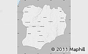 Gray Map of Mahabo, single color outside