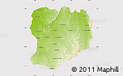 Physical Map of Mahabo, cropped outside