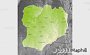 Physical Map of Mahabo, darken, desaturated
