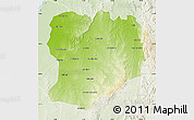 Physical Map of Mahabo, lighten