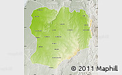 Physical Map of Mahabo, lighten, semi-desaturated