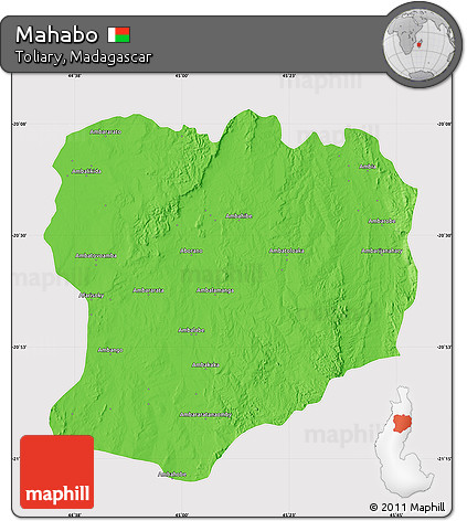 Political Map of Mahabo, cropped outside