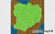 Political Map of Mahabo, darken