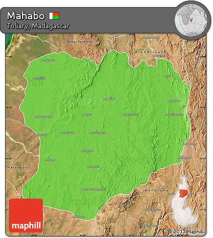Political Map of Mahabo, satellite outside